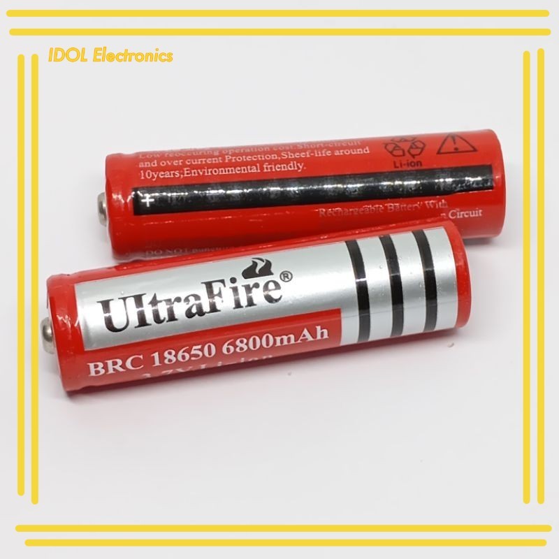 ราคาถูก! Ultrafire ถ่านชาร์ต รุ่น UltraFire 18650 ถ่าน3.7V 6800 mAh