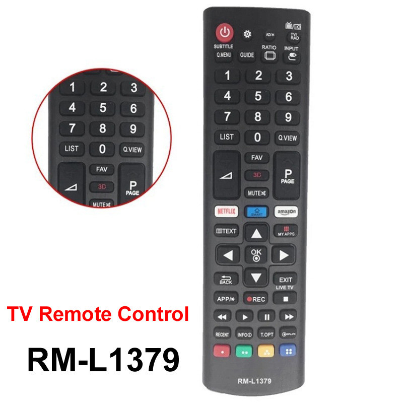 RM-L1379 ทีวีรีโมทคอนโทรลไร้สายสําหรับ LG สมาร์ท 3d//netflix 43LJ5500 43LJ550M สมาร์ททีวีสวิตช์ไร้สา