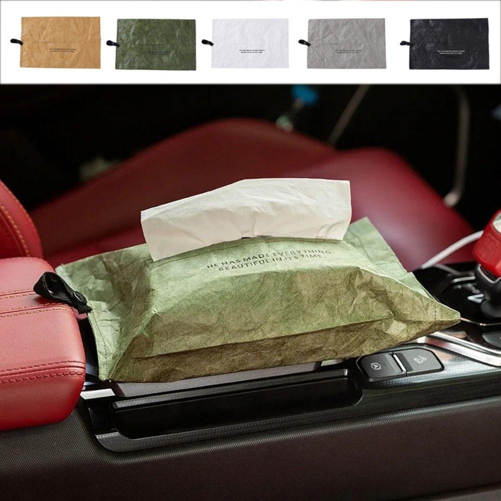 กล่องกระดาษทิชชู่ห้องน้ํา อ้อย กล่องกระดาษทิชชู่แบบพกพากันน้ําพับได้ ลิ้นชักรถ กล่องครอบทิชชู่กันฝุ่น สํานักงาน - รูปที่ 6