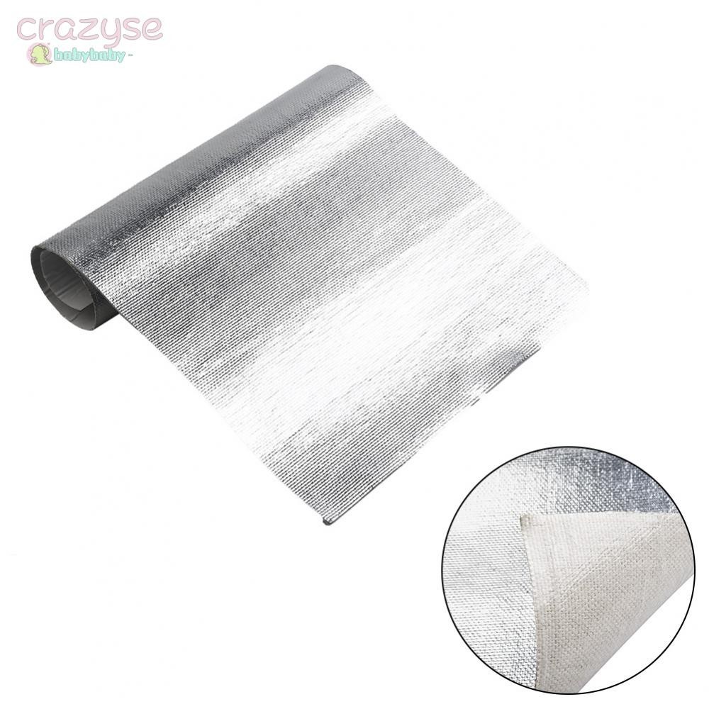 แผ่นกันความร้อน ขนาด 25x50 ซม. สีเงิน สําหรับรถยนต์