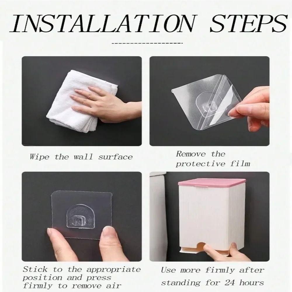 กล่องเก็บของ ออมโซม กล่องเก็บผ้าอนามัยสีเขียว/สีชมพูป้องกันฝุ่นติดผนังห้องน้ําออแกไนเซอร์ห้องน้ํา - รูปที่ 5