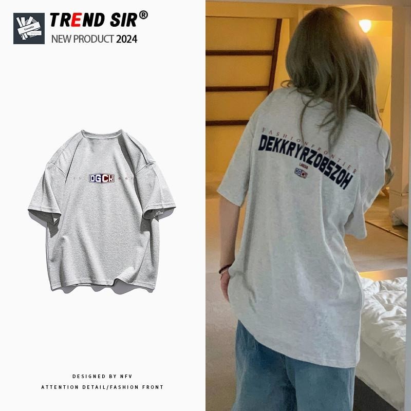 2024 TrendSirพร้อมส่งเสื้อยืดผ้าคอตตอน alphabettshirt ลายการ์ตูน s-5XL