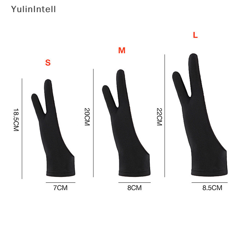 Ylth ถุงมือสองนิ้ว กันเปื้อน ป้องกันเหงื่อ สําหรับวาดภาพ แท็บเล็ต QDD