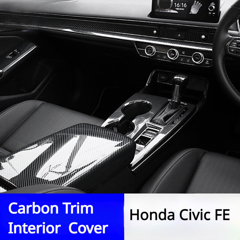 Honda Civic FE G11 2022-2026 Carbon Trim ภายใน Protector สําหรับ 11th Civic FE 1.5E 1.5V 1.5RS