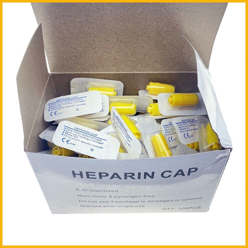 30PCS สัตว์เลี้ยงสุนัขสัตว์ Heparin หมวกปิดผนึกหลอด Attching ถึง IV Cannula Catheter Mounthing พร้อม