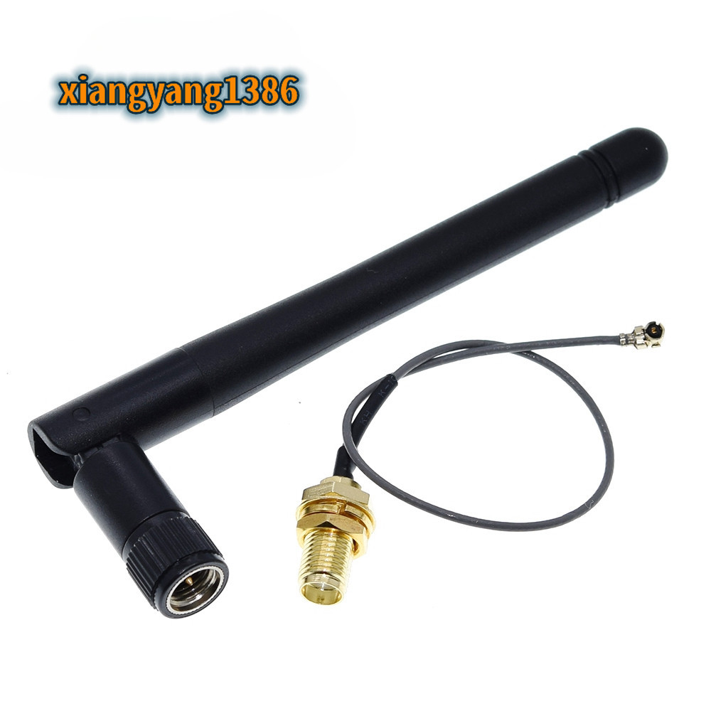 2.4ghz 3dBi WiFi 2.4G เสาอากาศทางอากาศ , SMA-KY,Male Wireless Router + 15 ซม.PCI U.FL IPX ถึง SMA-KY