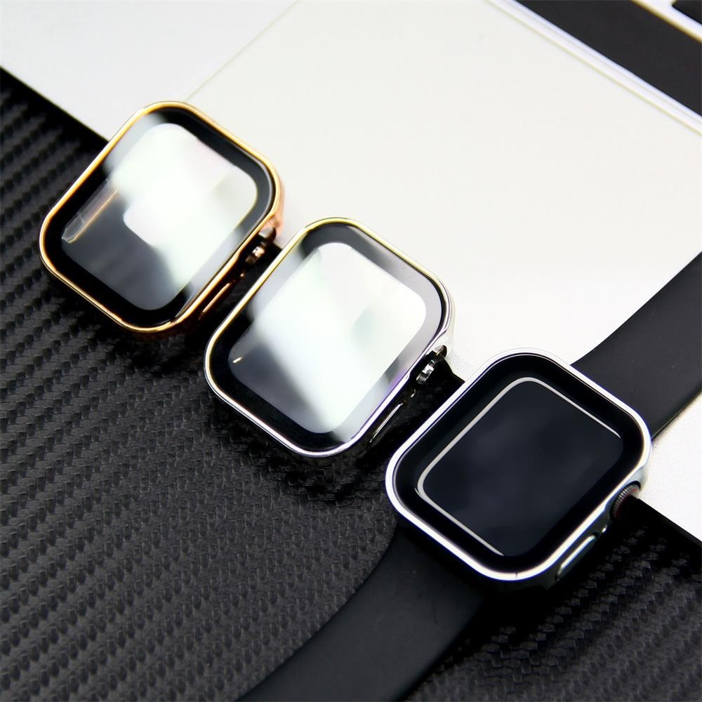 กระจกนิรภัยกันรอยหน้าจอ + ฝาครอบ Apple Watch 45/41/44/40 มม. รองรับซีรีส์ 7/8/9/SE/6/5 ราคา ถูกที่สุด โปรบีเคเค