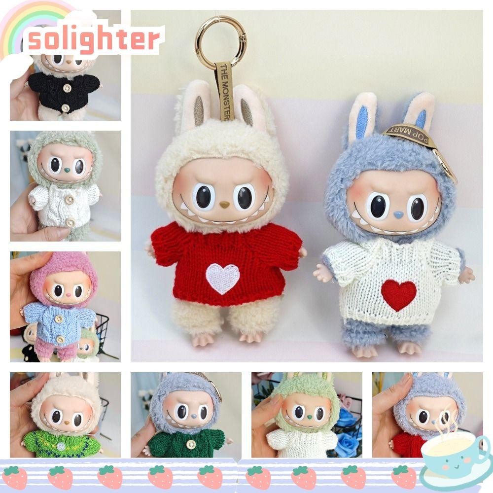 ซื้อ Solighter Labubu เสื ้ อกันหนาว , ถัก Hand-made Labubu Wears, Mini เปลี ่ ยนหลายสไตล ์ DIY ตุ ๊ กตาเสื ้ อผ ้ าเด ็ กของเล ่ น