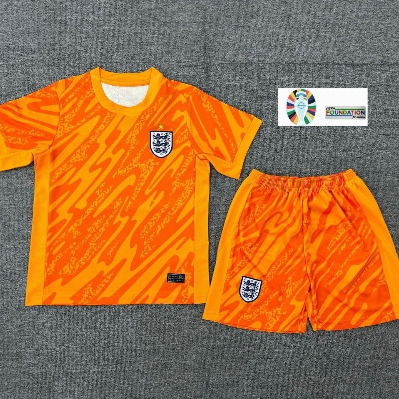 2024-25 England Orange Goalkeeper Jersey ชุดฟุตบอลฟุตบอล