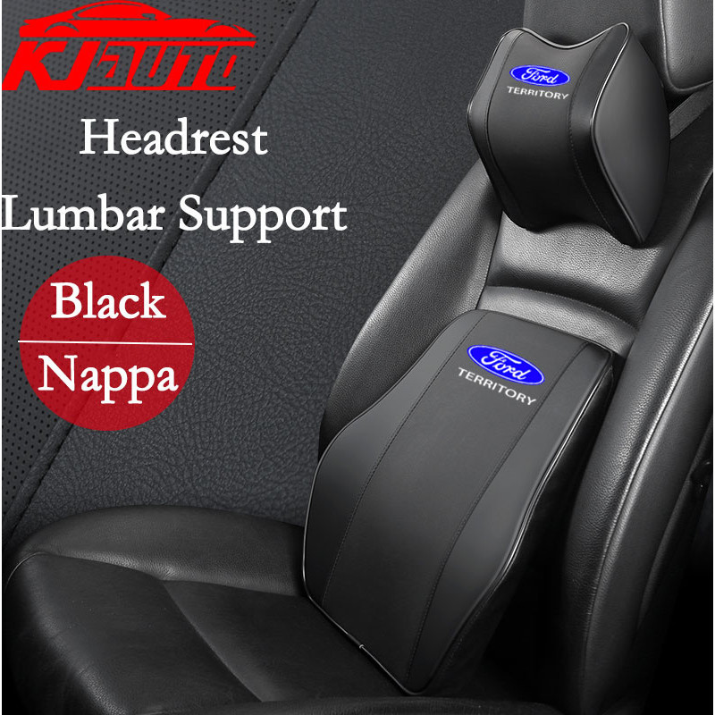 Ford Territory รถคอ Headrest หมอน Rest หัว Nappa เบาะหนังรถ Breathable Lumbar Support หมอนสําหรับ Te