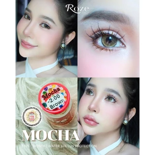 🔥คอนแทคเลนส์ Hydrogel❤️ขนาดบิ๊กอาย❤️ Mocha (Rozelens) สี : Brown/Gray