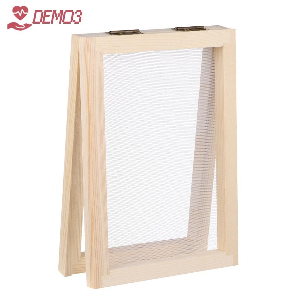 Demo3 การทํากระดาษ Mould กรอบ,กระดาษหลายขนาดทําหน้าจอไม้ตาข่ายแม่พิมพ์ DIY Papermaking การเรียนรู้ไม้ธรรมชาติ Handcraft Craft เครื่องมือ
