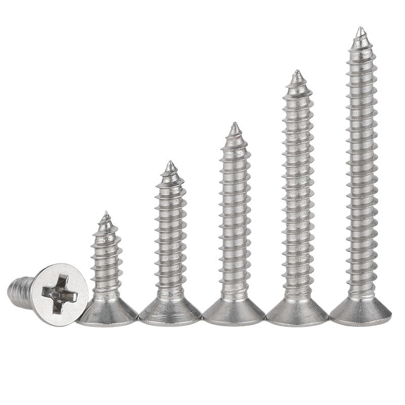 304 สแตนเลส Phillips Countersunk หัว Self-Tapping สกรูชี ้ หางแบนหัว Self-Tapping สกรู M5/M6/M8 ราคา ถูกที่สุด ดีลบีเคเค