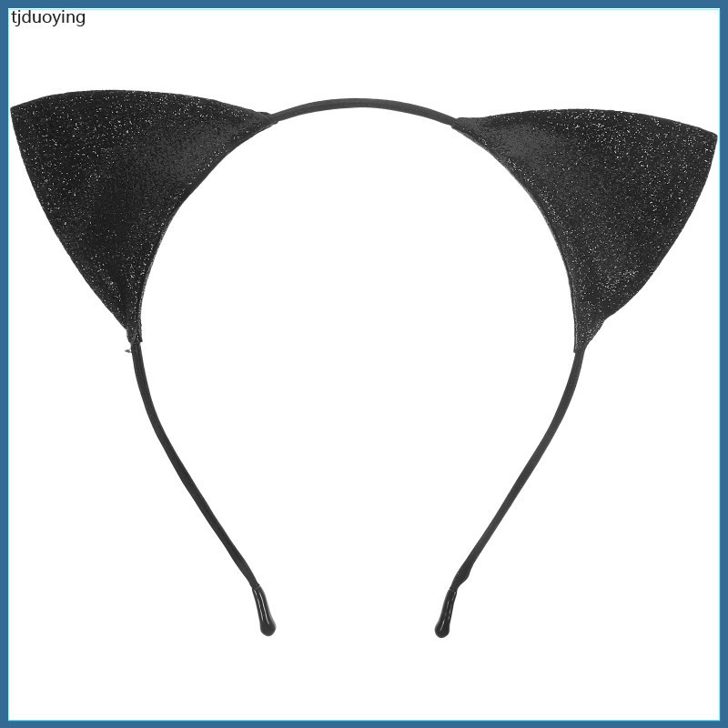Cat Ears Hairband Performance Accessories กิ๊บติดผม (iron Buckle Glarete Black Ears) ฮาโลวีนเครื่องแ