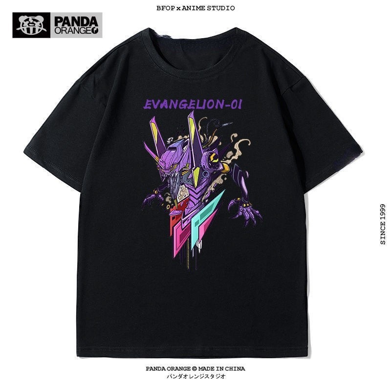 ใหม่ 👕✨เสื้อยืดผ้าฝ้ายพิมพ์ลายขายดีเสื้อยืดแขนสั้นร่วม eva หมายเลข 0 เครื่องหมายเลข 0 Lingbo Li Asuk