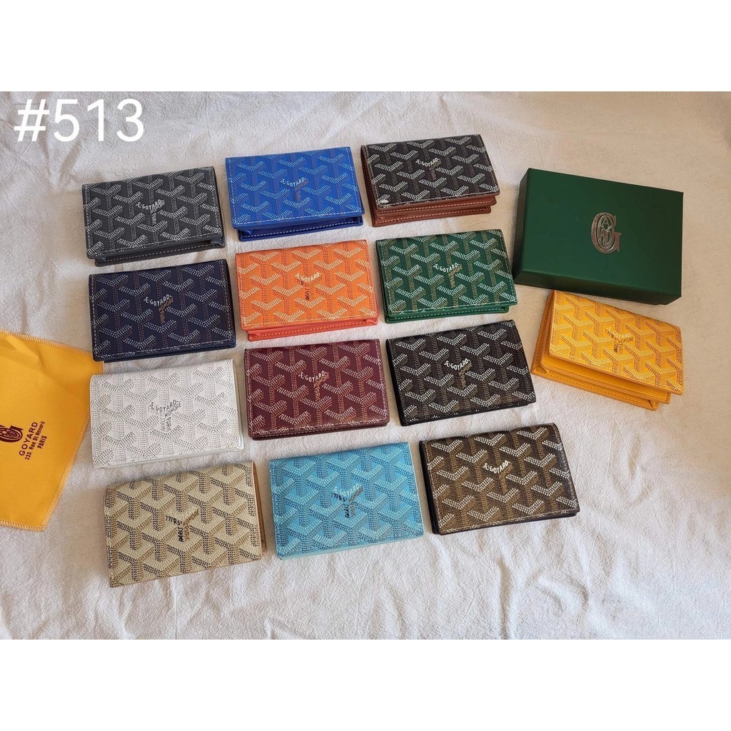 Goyard Goyard แบรนด์ใหญ่ Unisex Cowhide Business card Holder card Holder Credit card bag Daily Match