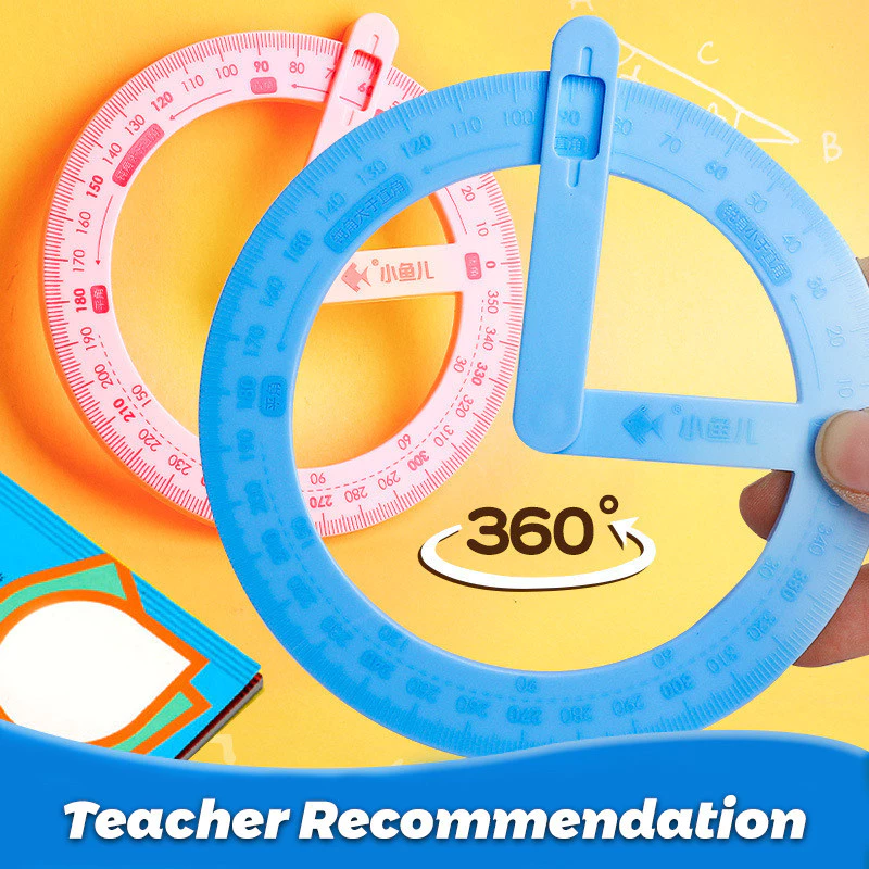 360° เรขาคณิตมุมเคลื ่ อนย ้ ายได ้ Protractor โรงเรียนสํานักงานการสอน Aid Protractor
