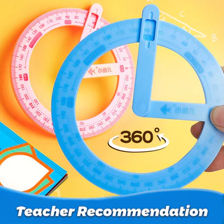 360° เรขาคณิตมุมเคลื ่ อนย ้ ายได ้ Protractor โรงเรียนสํานักงานการสอน Aid Protractor