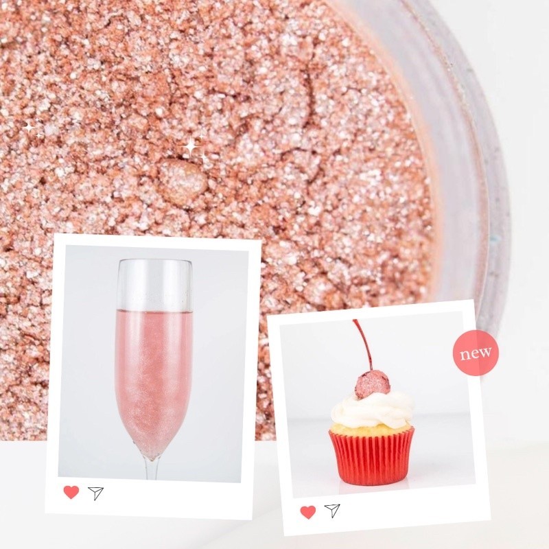 Rose Gold | Edible Glitter for Drinks & Food – กลิตเตอร์ สีโรสโกลด์ ราคา ถูกที่สุด ดีลบีเคเค แกลเลอรีภาพที่ 3