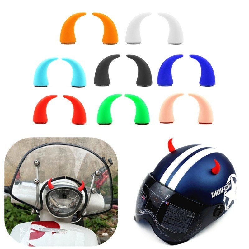 Zzz Devil Horn Sticker สติ๊กเกอร์จับตาสติ๊กเกอร์ใช้งานง่ายสําหรับหมวกกันน็อครถยนต์