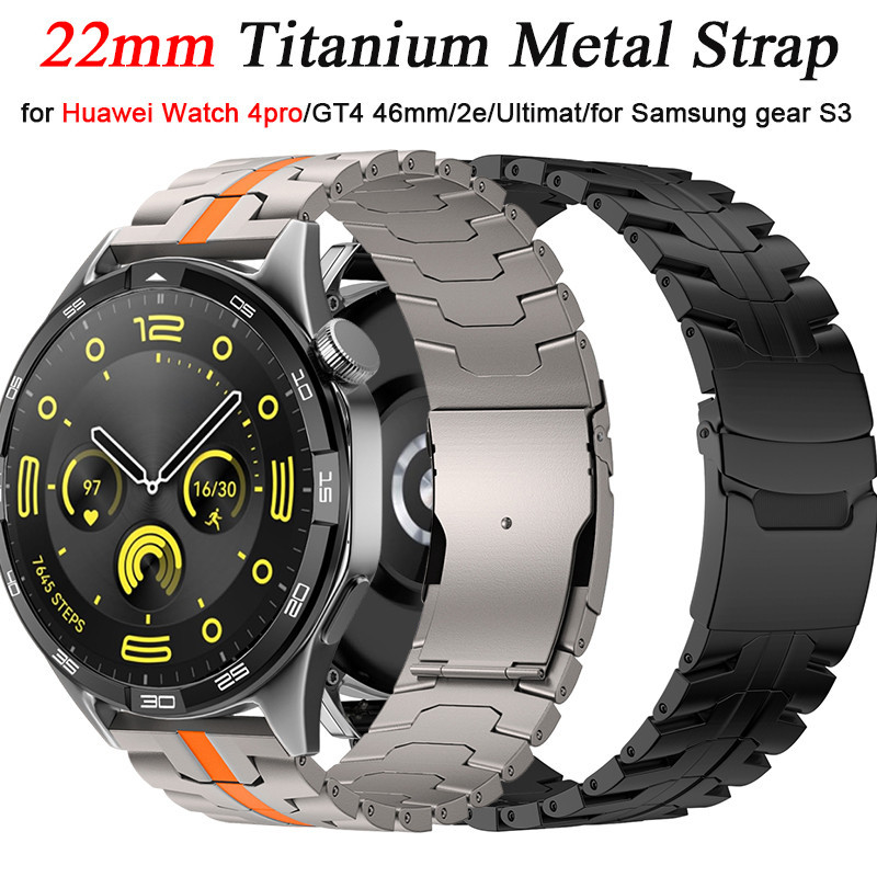 22 มม.ไทเทเนียมสําหรับ Huawei นาฬิกา GT4 46 มม.3 Pro Amazfit Balance GTR 47 มม.สําหรับ Samsung Galaxy Gear S3 45 มม .