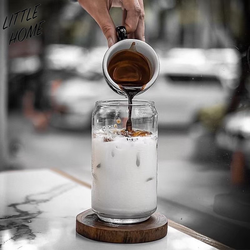 LITTLE HOME แก้วน้ำ แก้วกาแฟ เหมาะสำหรับใช้ในคาเฟ่ ใส่กาแฟ ค็อกเทล 400/550ml 16001-7/8 (A0)