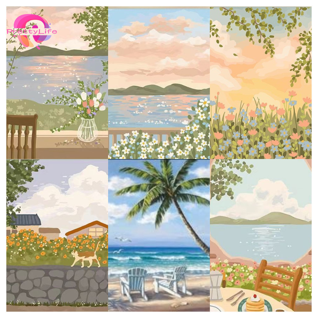 PL พร้อมส่งnew Top Product Scenery 5D DIY ภาพวาดเพชรคริสตัลปักครอสติสเพชรโมเสคชุดเย็บปักถักร้อย Rhinestone ตกแต่งบ้าน 30x40 ซม.