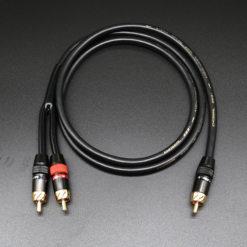 RCA audio cables output Audio Cable Single Lotus to Double Lotus Amplifier Subwoofer Lotus RCA One Point Two RCA Cable
