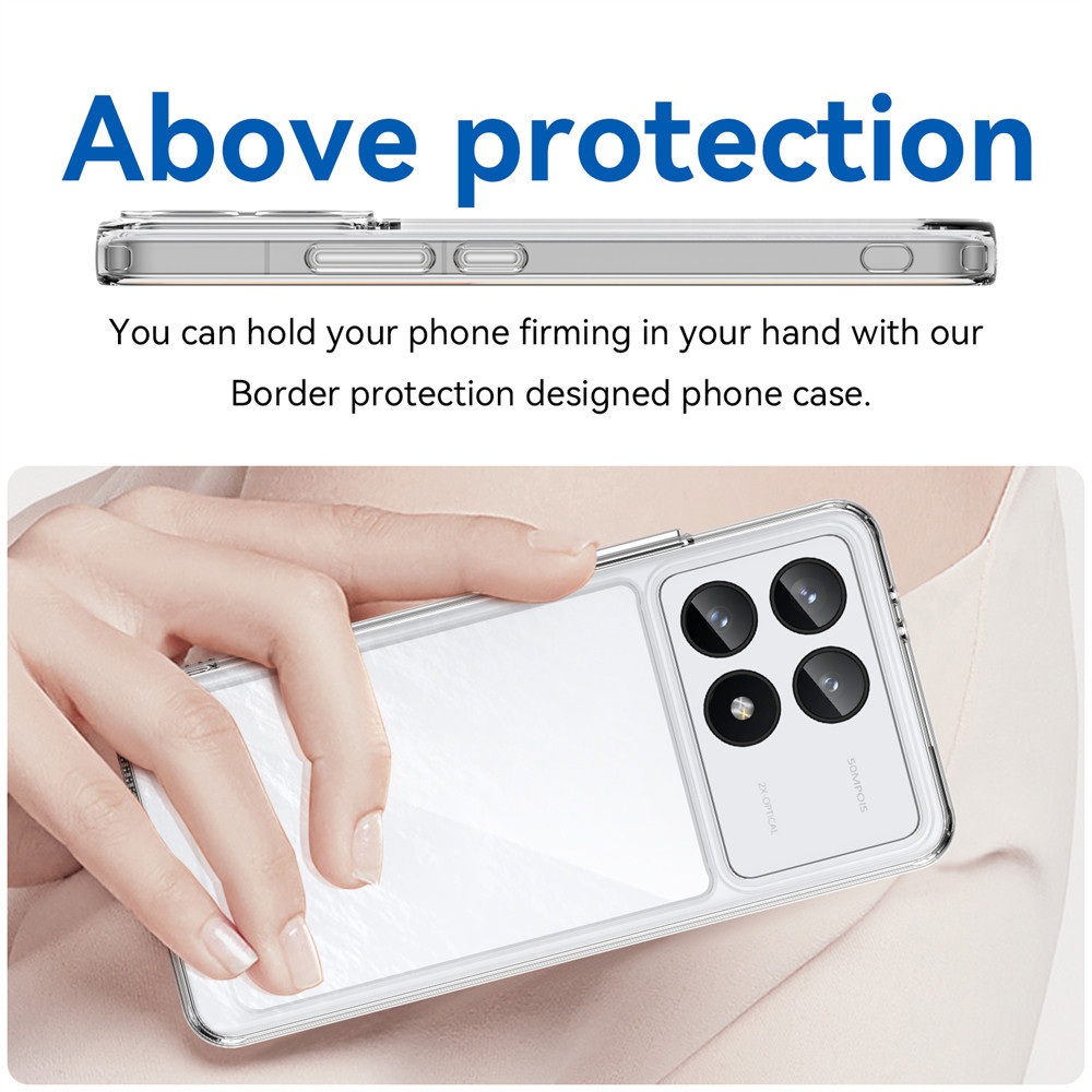 Lenuo เคสโทรศัพท์โปร่งใสสําหรับ Xiaomi Poco F7 F6 F5 X6 X5 Pro 5G M6 Pro 4G ปลอกกันกระแทกฝาครอบใส [ไม่ออกซิไดซ์และเปิดสีเหลือง] - รูปที่ 3