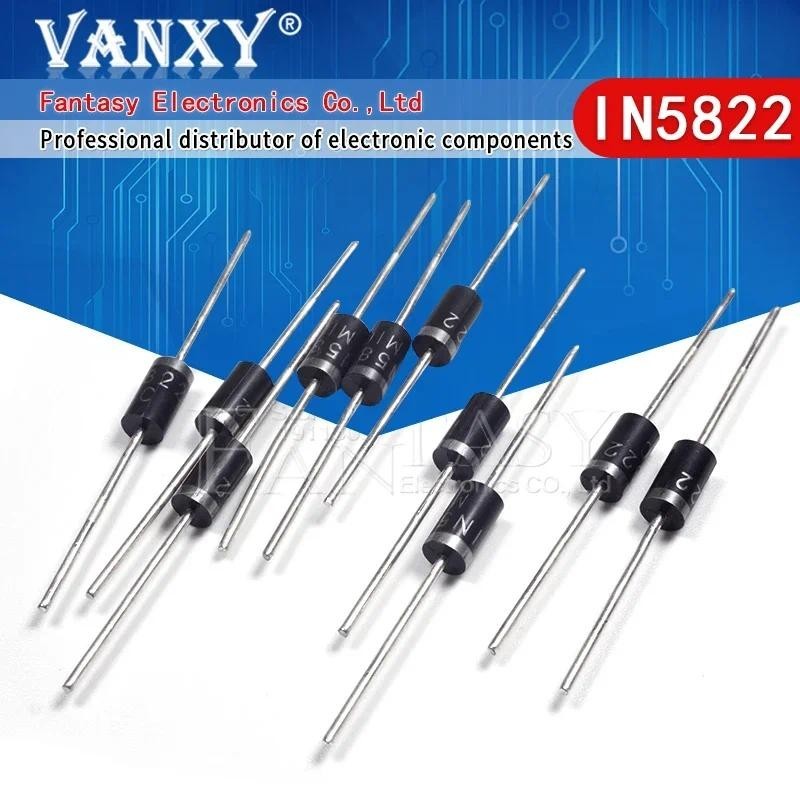 20pcs 1N5822 DO-27 Schottky Diode 1N5400 1N5401 1N5404 1N5406 1N5407 1N5408 1N5399 1N5817 1N5818 1N5