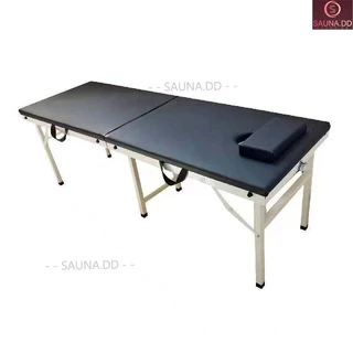เตียงนวด 6 ขา เสริม พับเก็บได้ นวดสปา เสริมสวย Body Massage สักคิ้ว โครงสแตนเลส เบาะหนังPU สีดำ ขนาด180*60 สูง65