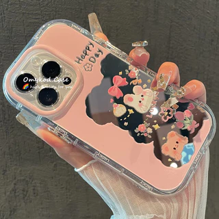 Ready Stock Compatible For Samsung A05 A05S A15 A14 A13 A12 A55 A54 A51 A35 A34 A32 A25 A24 A03 A02S Cartoon Cute Patterns Advanced Minimalist Mirror Phone Case Anti Drop Protective Case
