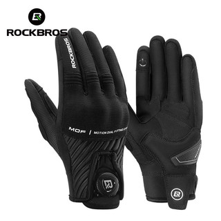 Local Delivery ROCKBROS Motorcycle Gloves With Quick Adjustable Buckle Breathable Shockproof Bicycle Gloves Sensitive Touch Screen Cycling Gloves