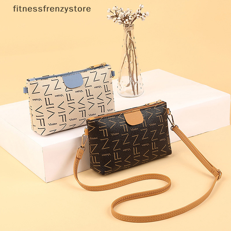 [Fitnessfrenzystore] กระเป๋าสะพายข้างสําหรับผู้หญิงเทรนด์ใหม่ไหล่หนังเหรียญขนาดเล็กแป้งโทรศัพท์มือถือแฟชั่นราคาถูกสุภาพสตรีกระเป๋าถือหญิง [th]