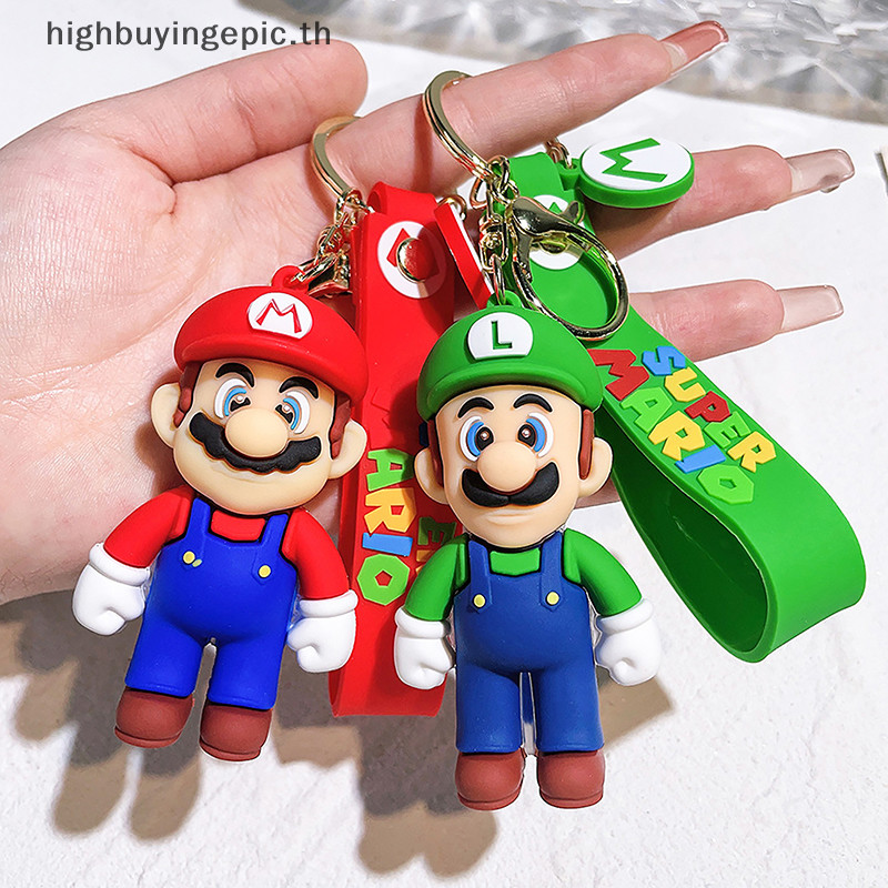 Heth น ่ ารัก Super Mario Bros พวงกุญแจเกม Mario Figure Key Chain สร ้ างสรรค ์ การ ์ ตูนกระเป ๋ า Ch อุปกรณ ์ เสริมสําหรับเด ็ กวันเกิด Party ของขวัญ HETH