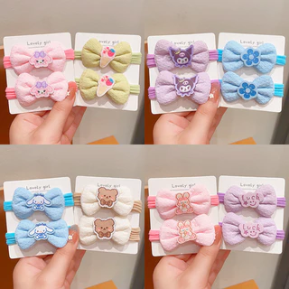 บ้านพลู🏠 2 เส้น ยางรัดผม โบว์ น่ารักมาก สีหวาน