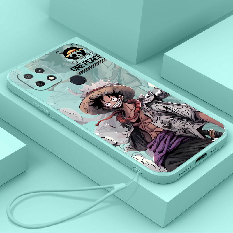 ปลอก OPPO A15 A15S A35 เคสโทรศัพท์พร้อมเชือกเส้นเล็กความงามซิลิโคน TPU Soft Shell การ์ตูนอะนิเมะ ONE PIECE ดีไซน์ใหม่กันกระแทก CASE