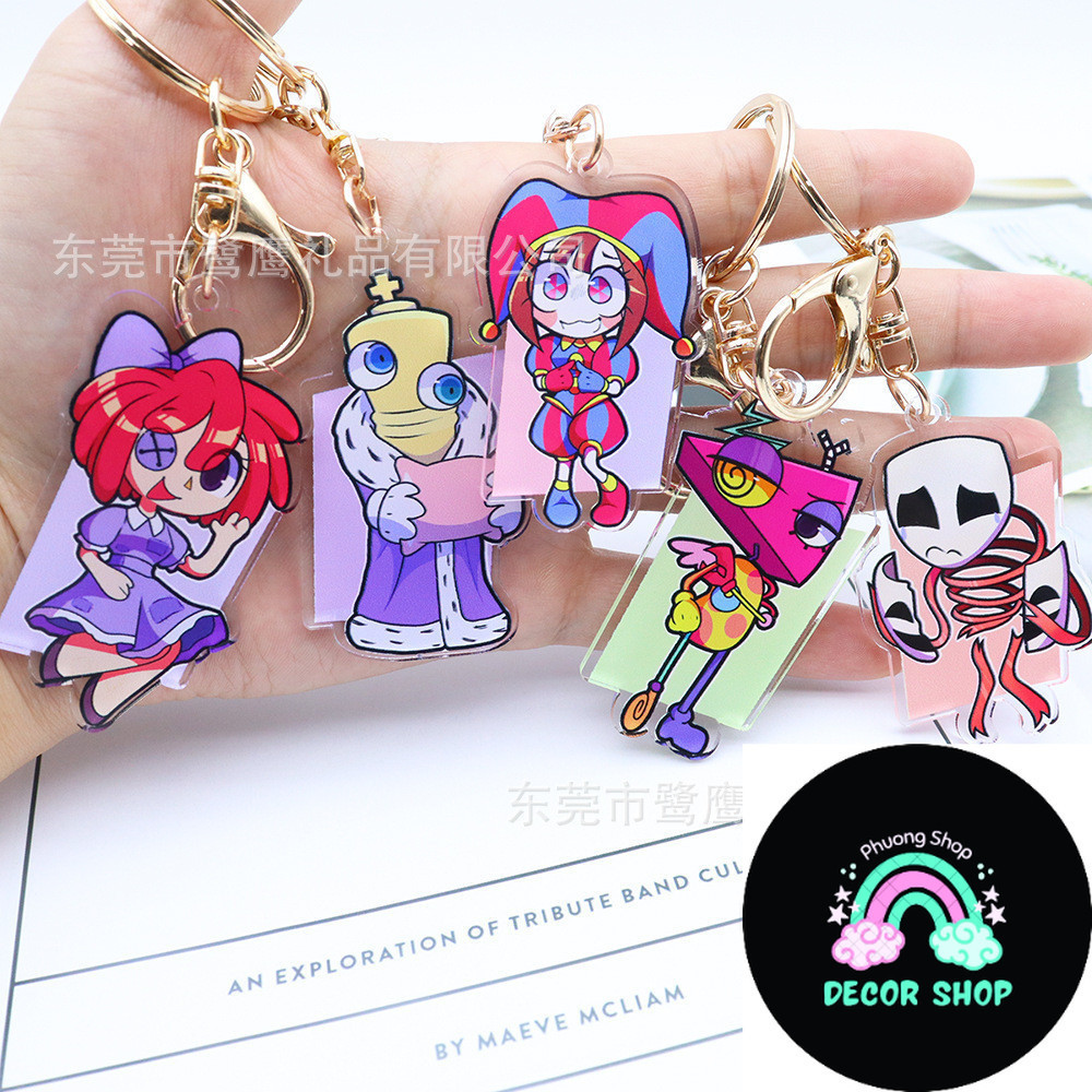 พวงกุญแจอะคริลิค Digital Circus พวงกุญแจตุ๊กตาตัวตลก Digital Circus