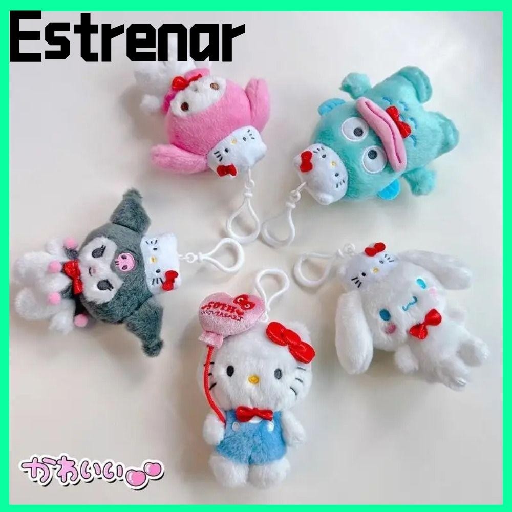 Estrenar จี้ห้อยกระเป๋า,การ์ตูนตุ๊กตา Kuromi จี้, Creative Plush แขวนเครื่องประดับกระเป๋าเป้สะพายหลัง Key Chain ตกแต่งกระเป๋า