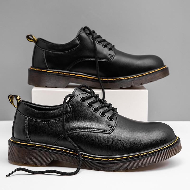 New Dr.Martens Fast Shipping Size 38-48 Dr. Martens Martin รองเท้าแฟชั่น Vintage Low-Top Overalls หนัง 5 หลุมคลาสสิกผู้ชาย/ผู้หญิงหนา Soled สบายอย่างเป็นทางการผู้ชาย Casua