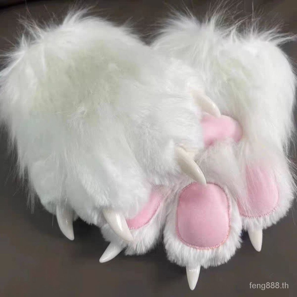 Beast Costume fursuit ถุงมือสีสันสดใส cos Cat Paw Paw สินค้าสําเร็จรูปคู่สุดน่ารัก