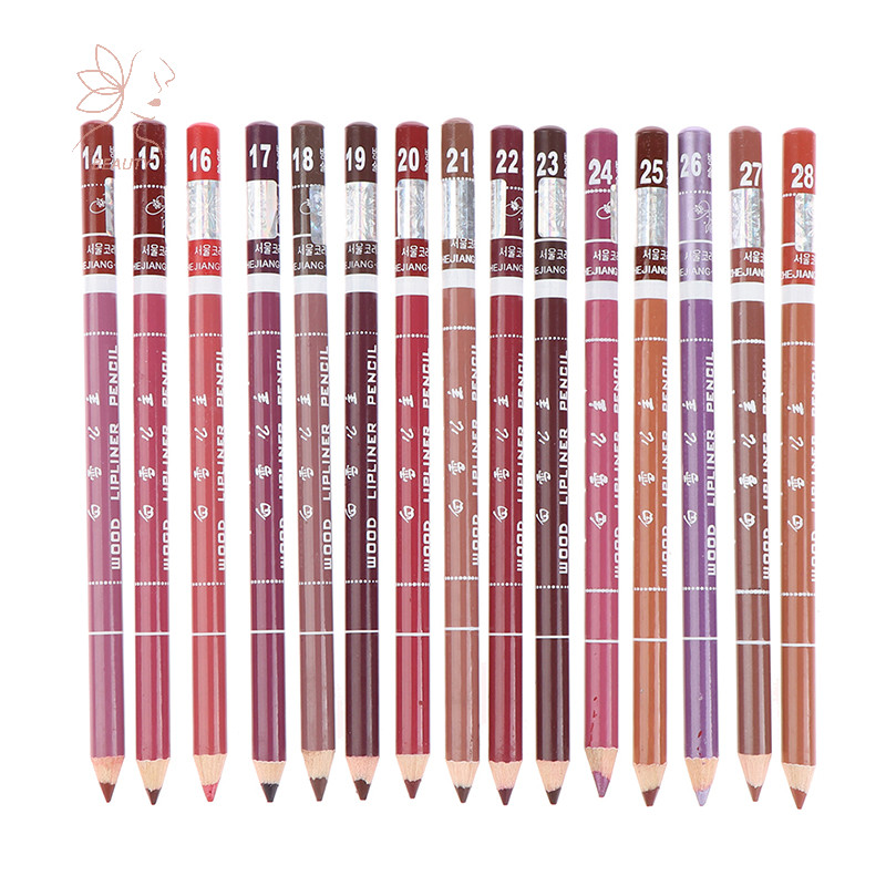 [maybeauty] 1 ชิ้น Wood Lip liner Waterproof Lady Long Lasg Lip Liner Pencil {TH}