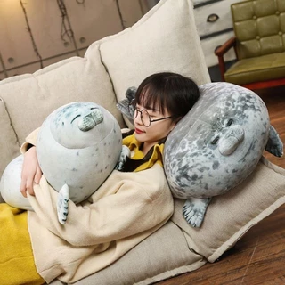 HARM Seal Plush Toys, Large Soft Blob Seal Pillow,อินเทรนด์ PP Cotton Chubby Cute Gift for Boys Girls Children