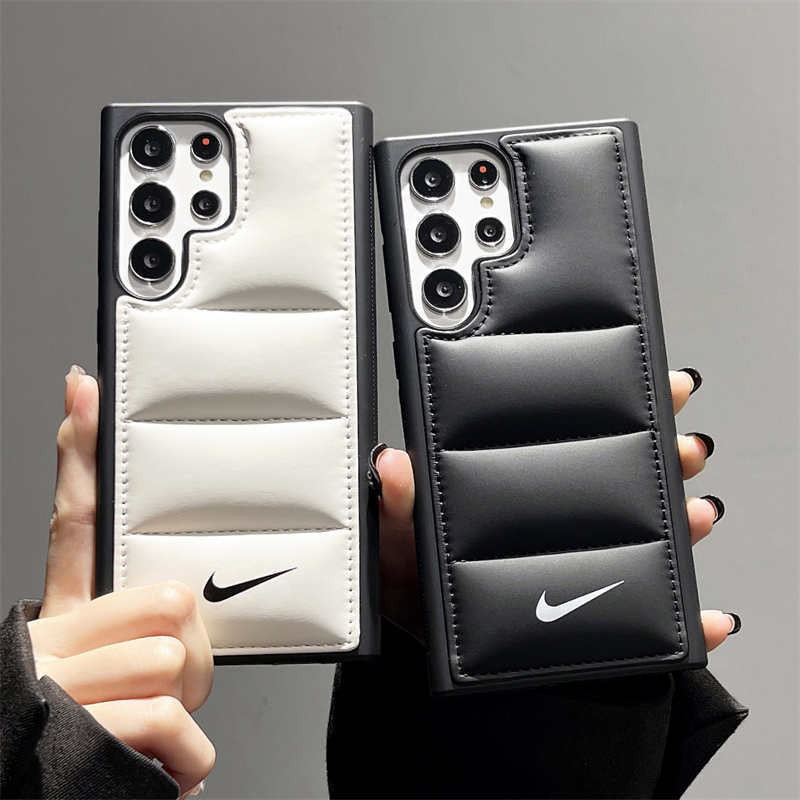 Samsung Galaxy S24 Ultra S23 Plus S22 Feather Fiber Down Jacketเคสโทรศัพท์กีฬายี่ห้อ 3Dปักเป้าAnti-fall Soft Cover