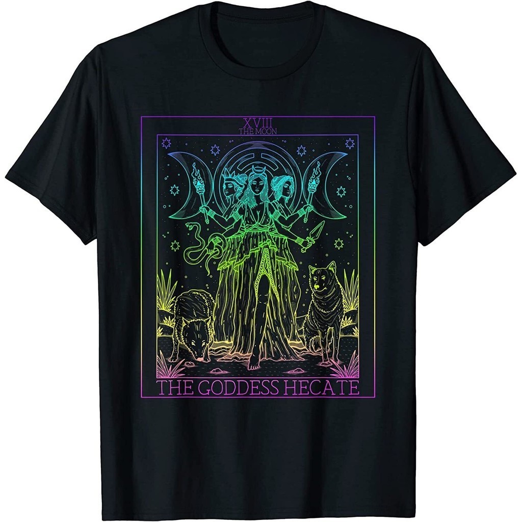 เสื้อยืดใหม่ The Goddess Hecate ธีมTriple Moon Witch พร้อมล้อรถ Hekate