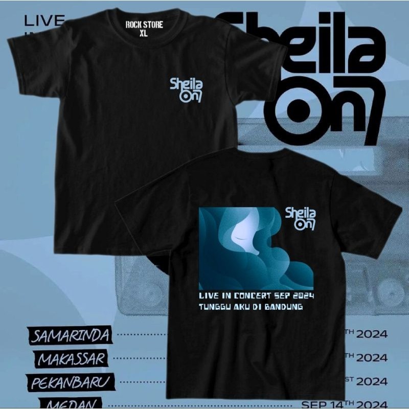 S-5XL Sheila on 7 T-Shirt Waiting For Me In bandung Favorite Movie album X rock store premium