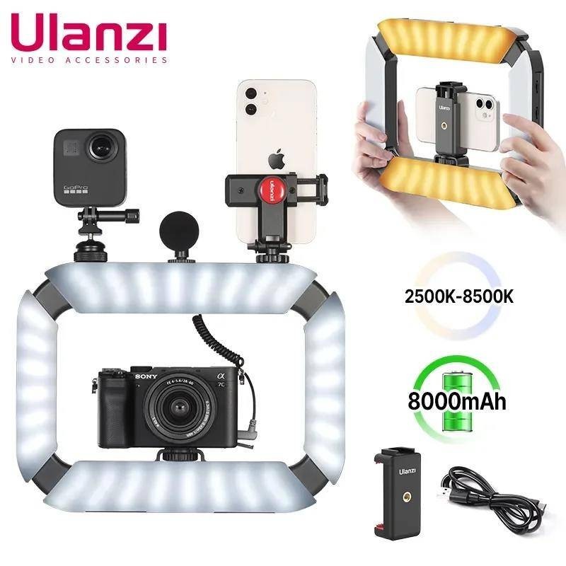 Ulanzi U200 U-200 สมาร์ทโฟน Video Rig LED Video Light 2 in 1 แหวนรองเท้าเย็นสําหรับไมโครโฟน Tiktok Youtube Live Rig Light