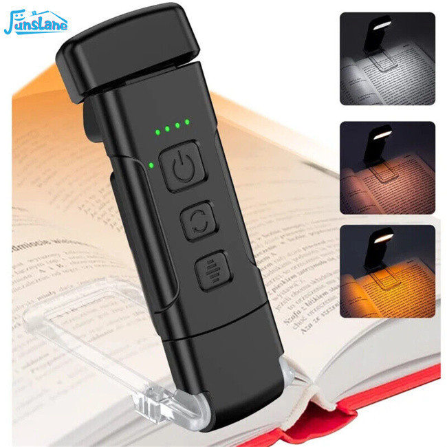 เมก้าลดราคา! ไฟหนังสือแบบชาร์จ USB สําหรับอ่านหนังสือบนเตียงไฟอ่านหนังสือ LED แบบคลิปแบบพกพาพร้อมการชาร์จ USB