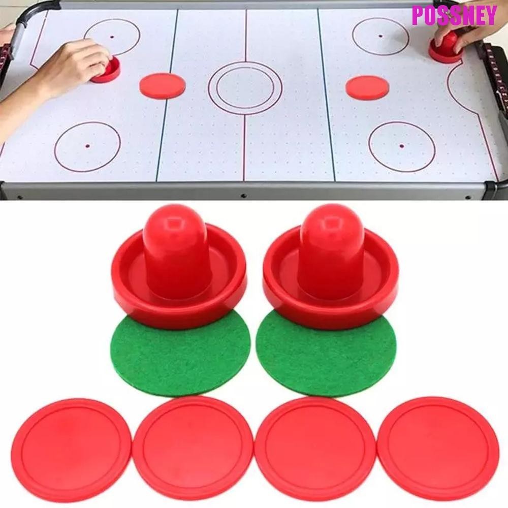 Possney Air Hockey Pusher Party ทนทานเปลี ่ ยน Red Home Table Goalies