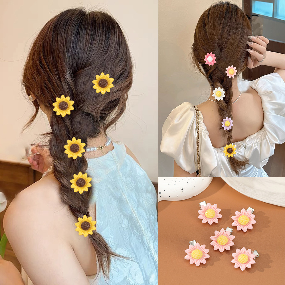 Awaytr จําลองดอกไม ้ ดอกทานตะวัน Hairpin สาวหวานด ้ านข ้ าง Bangs คลิปการ ์ ตูนน ่ ารักอุปกรณ ์ เสริมผม